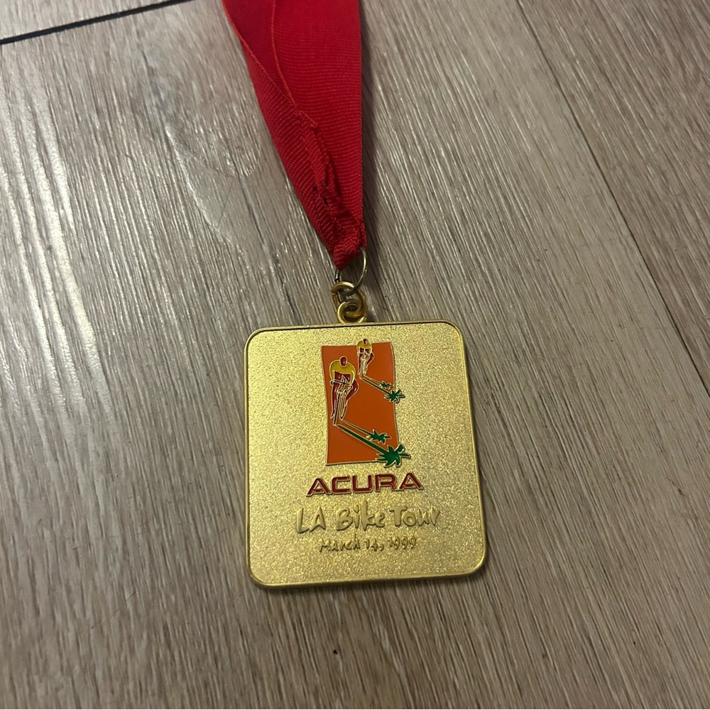1999 Acura LA Bike Tour Finisher's Medal